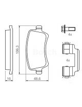 BOSCH 0 986 494 213 Колодки дисковые задние