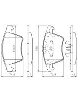 BOSCH 0 986 494 203 Колодки дисковые передние