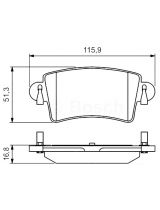 BOSCH 0 986 494 043 Колодки дисковые задние