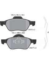 Textar 2321502 Колодки дисковые передние
