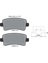 Textar 2442101 Колодки дисковые задние