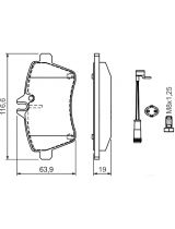 BOSCH 0 986 494 087 Колодки дисковые передние