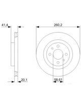 BOSCH 0 986 479 346 Тормозной диск передний