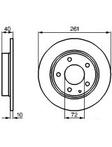 BOSCH 0 986 478 633 Тормозной диск задний