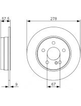 BOSCH 0 986 479 409 Тормозной диск задний