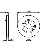 BOSCH 0 986 479 229 Тормозной диск передний