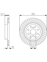BOSCH 0 986 479 T57 Тормозной диск задний