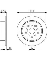 BOSCH 0 986 479 R25 Тормозной диск задний