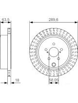 BOSCH 0 986 479 A83 Тормозной диск задний