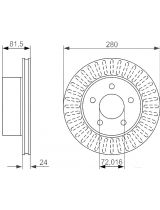 BOSCH 0 986 479 386 Тормозной диск передний