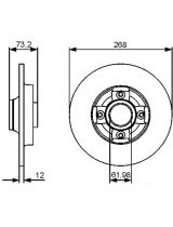BOSCH 0 986 479 383 Тормозной диск задний