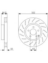 BOSCH 0 986 479 408 Тормозной диск передний