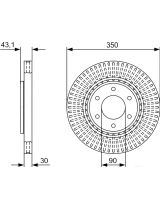 BOSCH 0986479V51 Тормозной диск передний