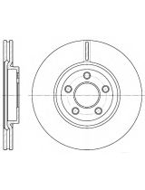 REMSA 6637.10 Тормозной диск передний