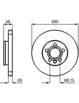 BOSCH 0 986 479 037 Тормозной диск передний
