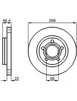 BOSCH 0 986 478 574 Тормозной диск задний