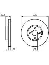 BOSCH 0 986 479 245 Тормозной диск передний