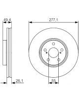 BOSCH 0 986 479 S09 Тормозной диск передний