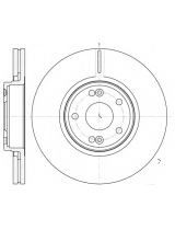 REMSA 6612.10 Тормозной диск передний