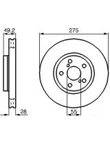BOSCH 0 986 478 583 Тормозной диск передний