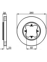 BOSCH 0 986 478 568 Тормозной диск передний