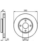 BOSCH 0 986 478 170 Тормозной диск передний