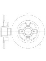 REMSA 6698.00 Тормозной диск задний