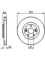 BOSCH 0 986 479 102 Тормозной диск задний