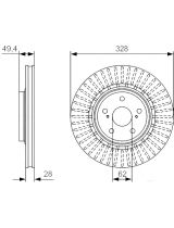 BOSCH 0 986 479 T00 Тормозной диск передний