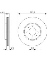 BOSCH 0 986 479 R94 Тормозной диск передний