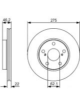 BOSCH 0 986 479 R97 Тормозной диск передний