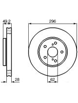 BOSCH 0 986 478 968 Тормозной диск передний