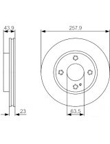 BOSCH 0 986 479 S38 Тормозной диск передний