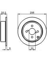 BOSCH 0 986 479 086 Тормозной диск задний