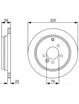 BOSCH 0 986 479 375 Тормозной диск задний