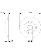 BOSCH 0 986 479 310 Тормозной диск передний