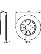 BOSCH 0 986 478 436 Тормозной диск задний