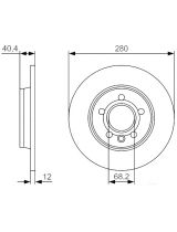BOSCH 0 986 479 R91 Тормозной диск задний