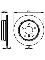 BOSCH 0 986 478 475 Тормозной диск задний