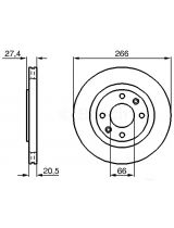 BOSCH 0 986 478 268 Тормозной диск передний