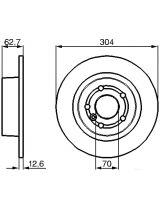 BOSCH 0 986 478 497 Тормозной диск задний