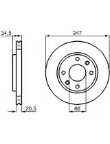 BOSCH 0 986 478 370 Тормозной диск передний