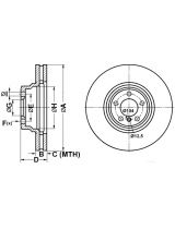 ATE 24.0136-0101.1 Тормозной диск передний