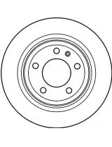 TRW DF2557 Тормозной диск задний