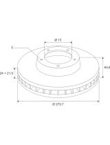 Valeo 297043 Тормозной диск