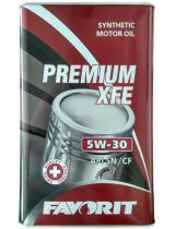 Моторное масло FAVORIT 53273 Premium XFE SAE 5W-30 API SN/CF 4л (железная банка)