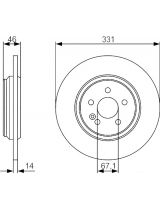 BOSCH 0 986 479 S12 Тормозной диск задний