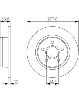 BOSCH 0 986 479 S51 Тормозной диск задний