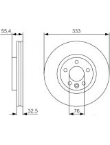 BOSCH 0 986 479 S72 Тормозной диск передний