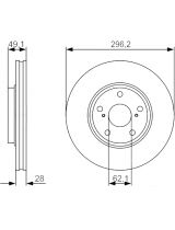 BOSCH 0 986 479 R28 Тормозной диск передний